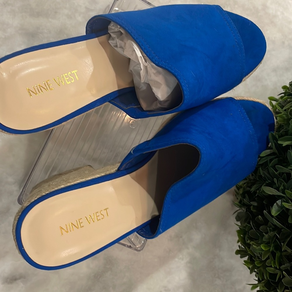 Cobalt Blue Nine West Mules
